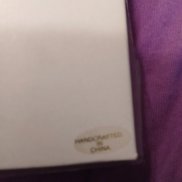 LENOX Angel with Harp Brooch Pin Ivory Gold Ceramic Holiday Gift Hand-crafted - Picture 3 of 4